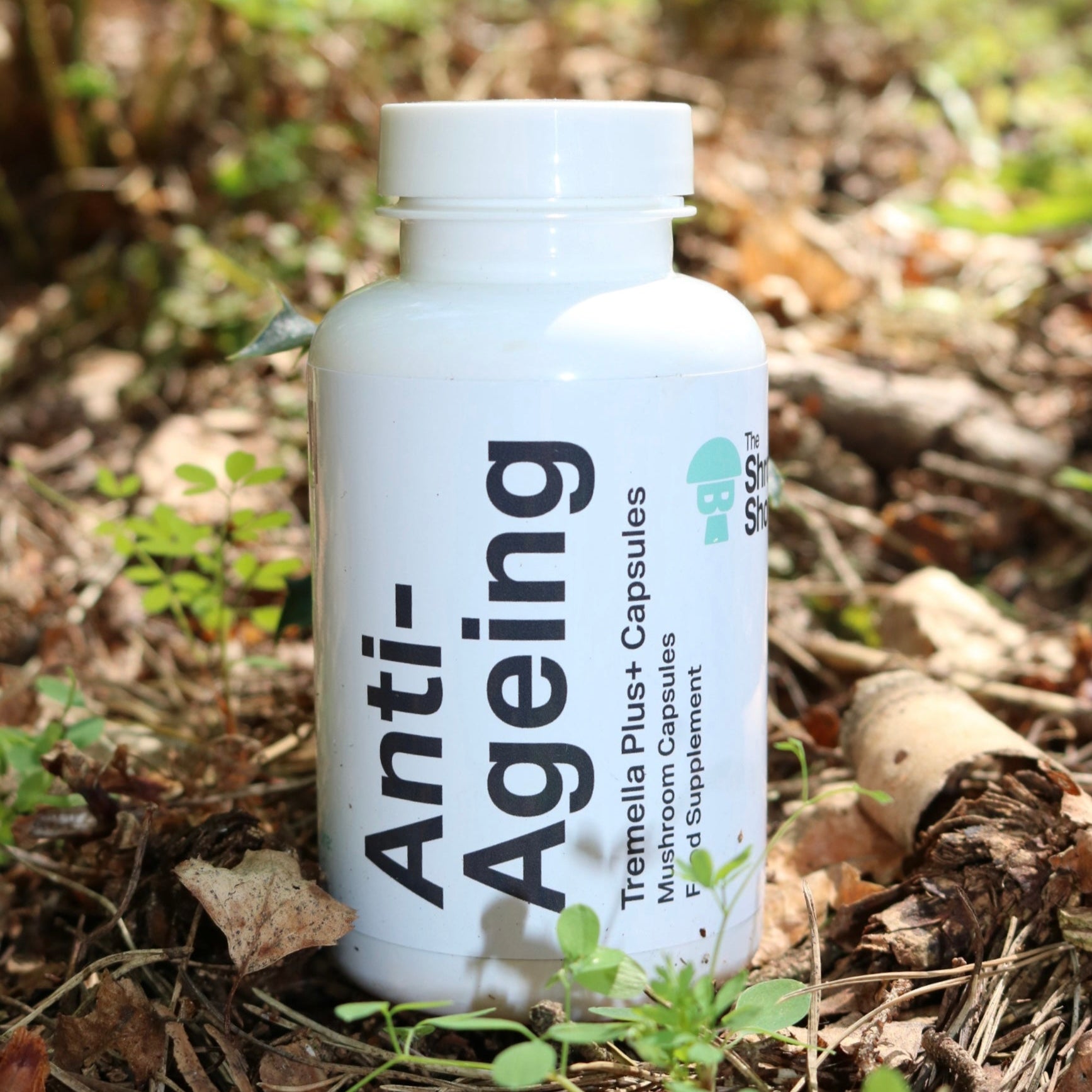 The Shroom Shop Tremella Capsules packaging with premium mushroom extract supplement
