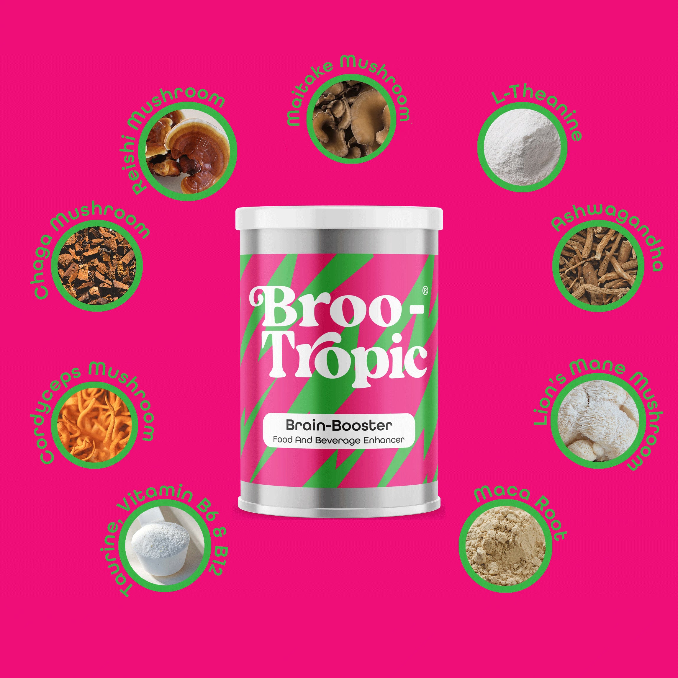 Brootropic Brain-Booster Food and Beverage Enhancer