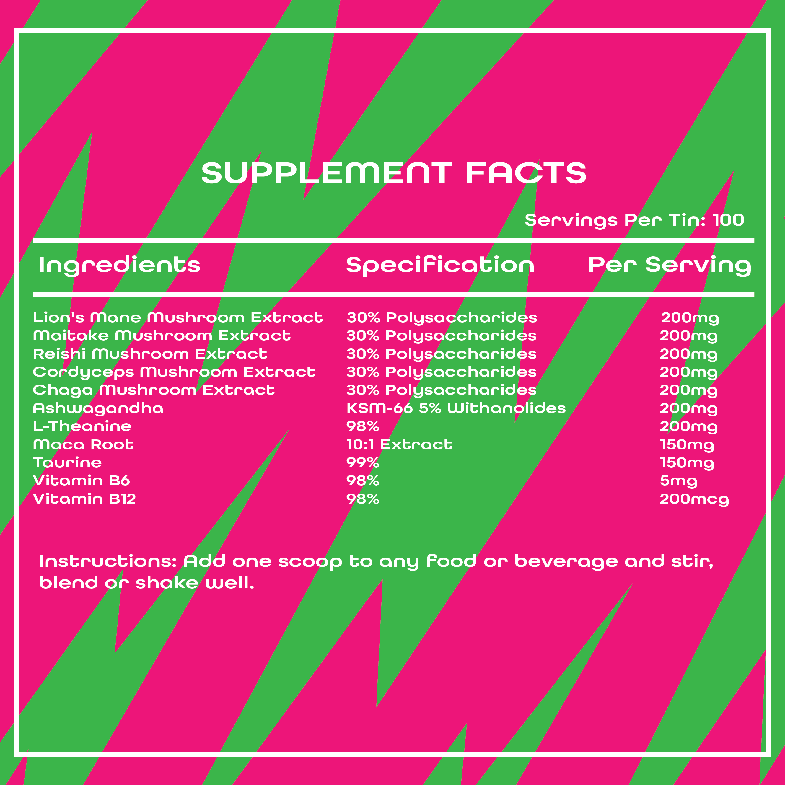 Brootropic Brain-Booster Food and Beverage Enhancer