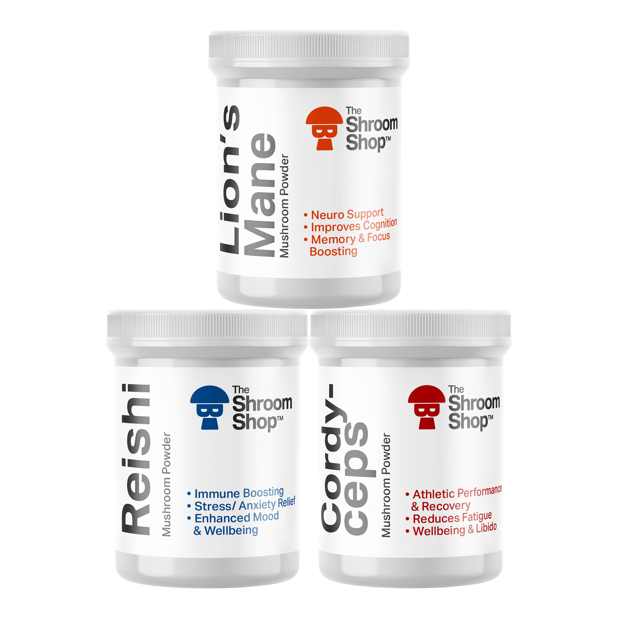 The Shroom Shop Day and Night Bundle functional mushroom powder supplement featuring premium mushroom extracts in a convenient daily wellness blend.