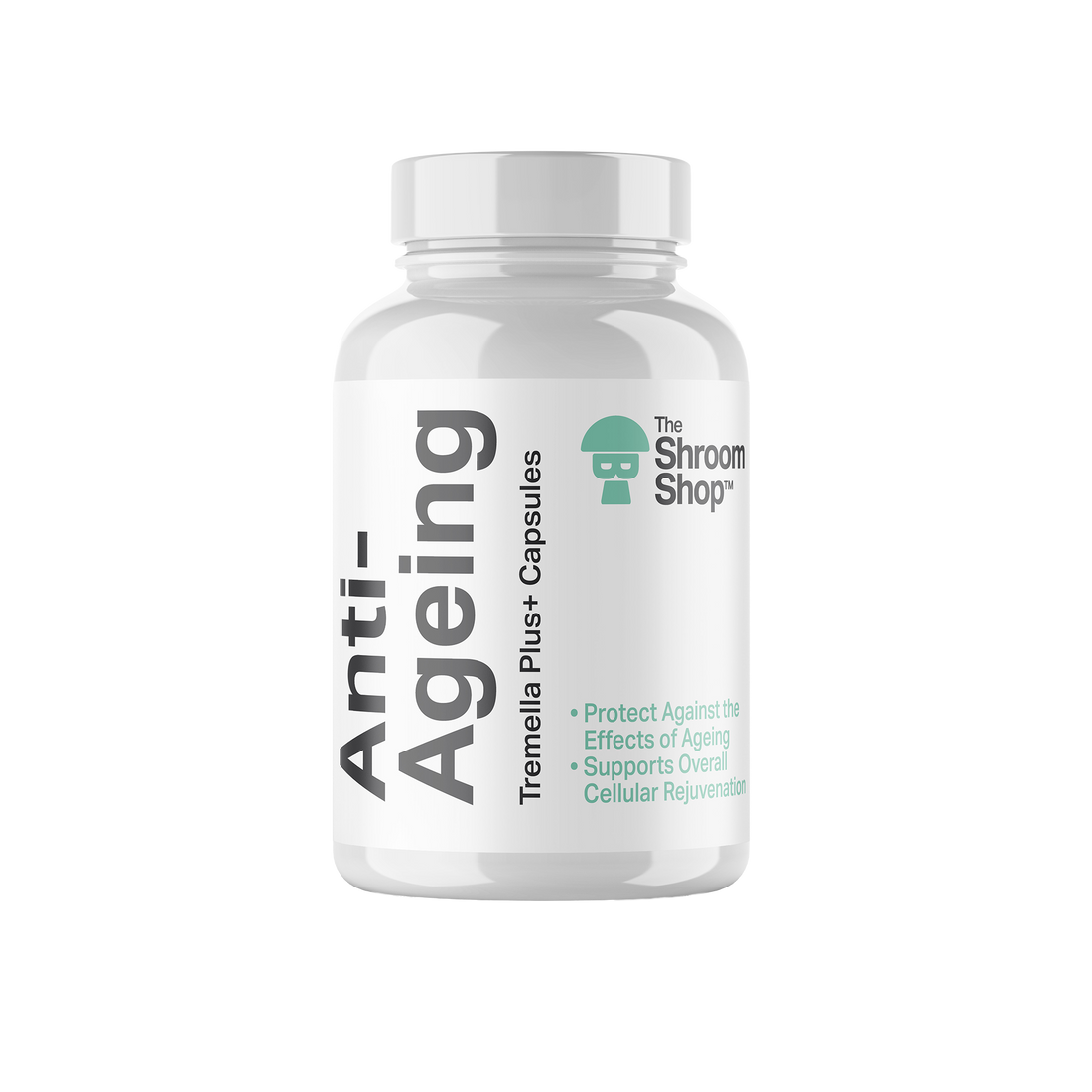 The Shroom Shop Tremella Capsules packaging with premium mushroom extract supplement
