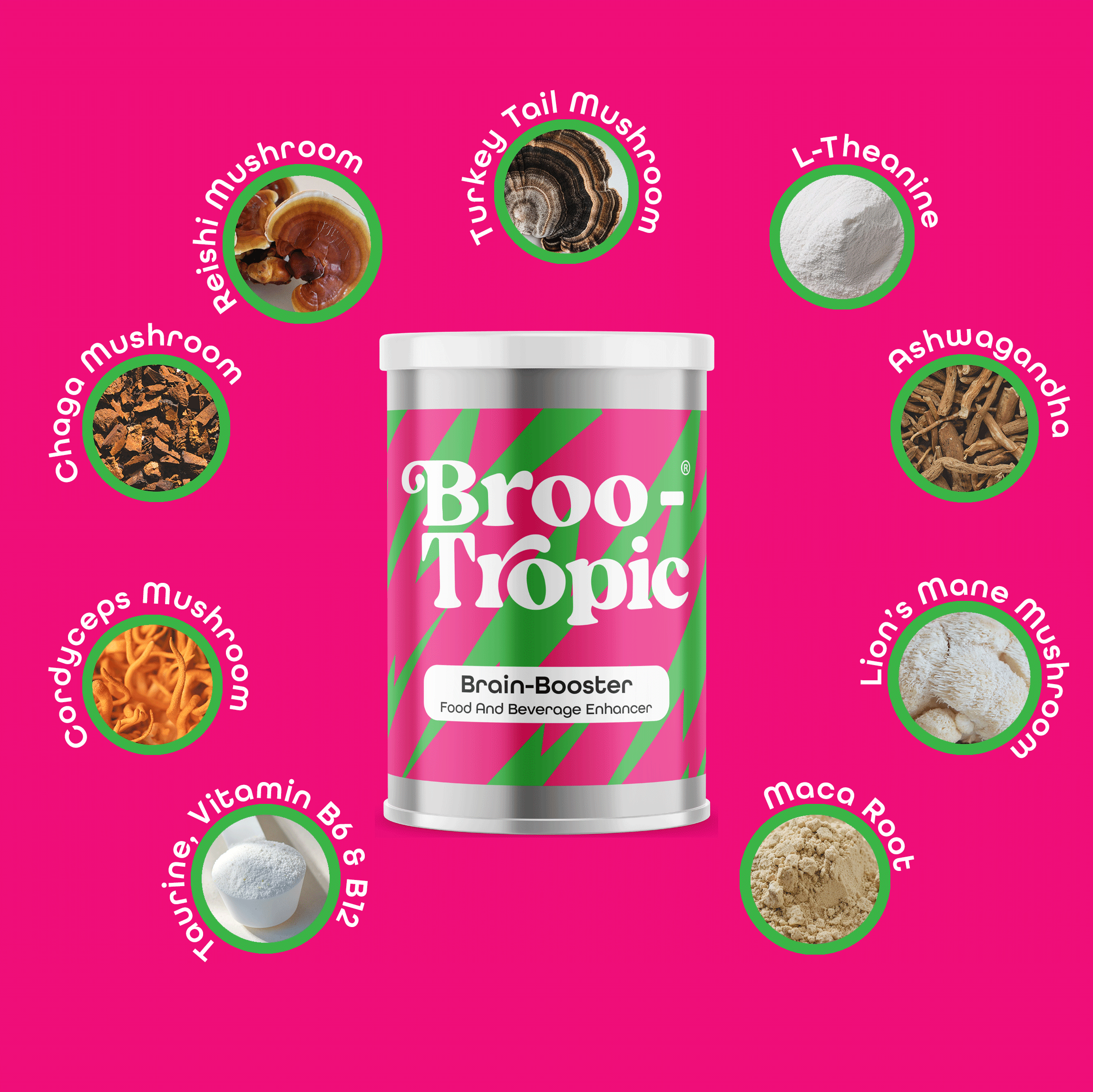 Brootropic Brain-Booster Food and Beverage Enhancer