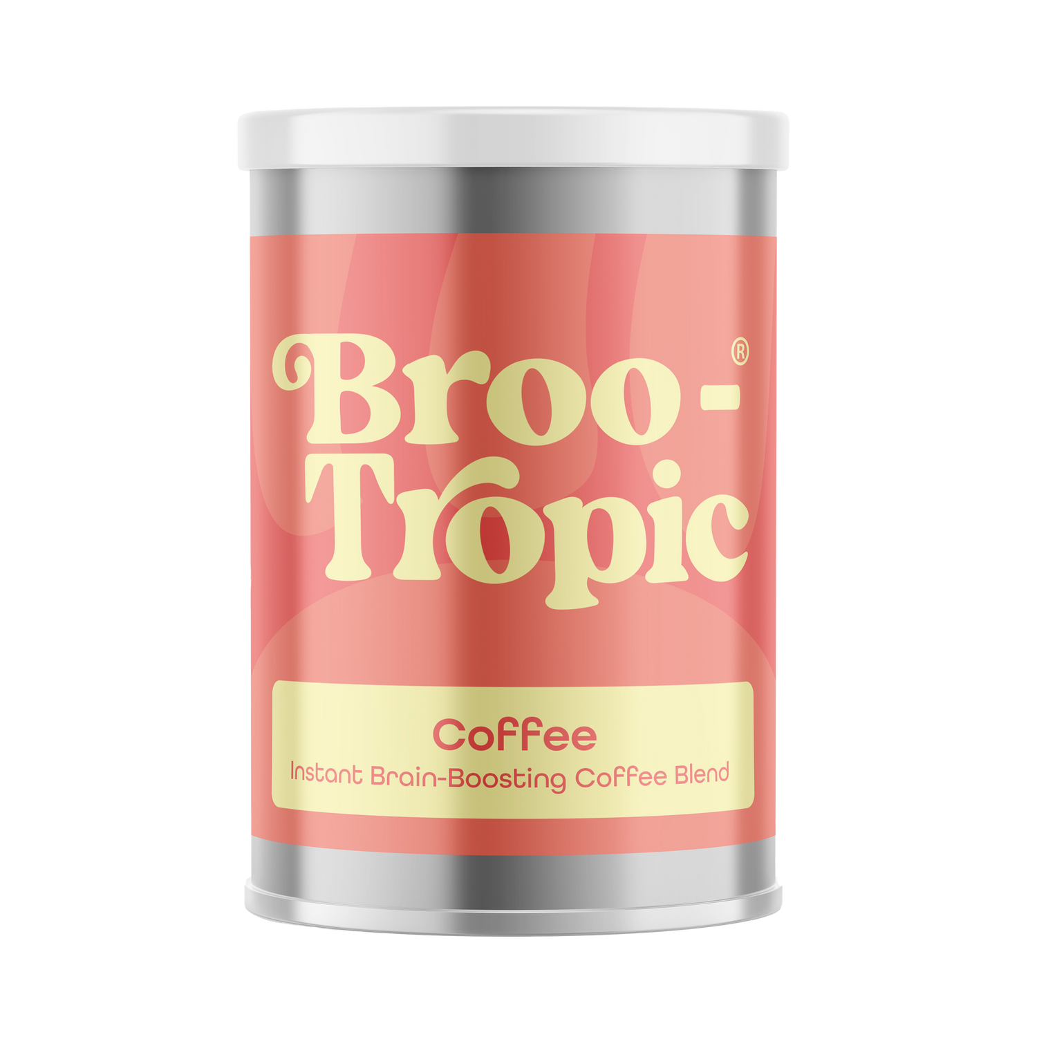 The Shroom Shop Brootropic mushroom  coffee supplement featuring a premium functional mushroom blend in a convenient container.