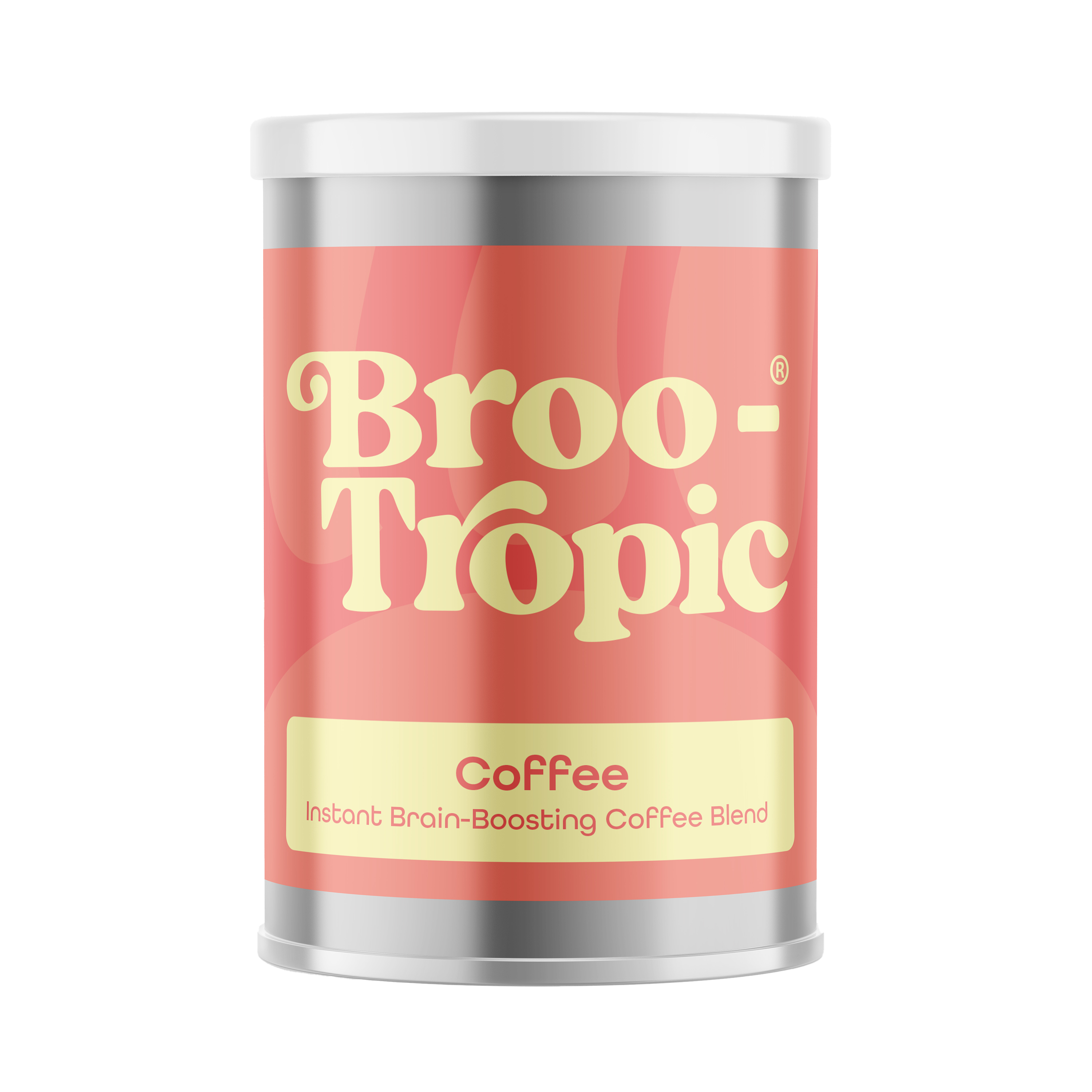 The Shroom Shop Brootropic mushroom  coffee supplement featuring a premium functional mushroom blend in a convenient container.