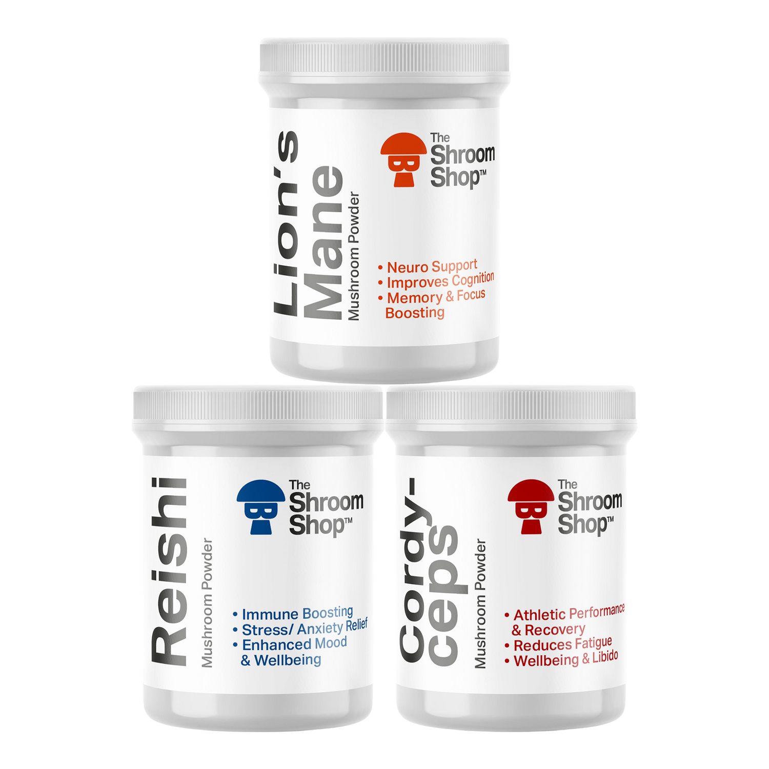 The Shroom Shop Day and Night Bundle functional mushroom powder supplement featuring premium mushroom extracts in a convenient daily wellness blend.
